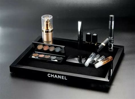 glass chanel makeup organizer|Chanel accessories.